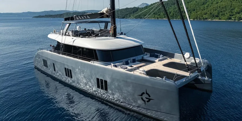 GRAYA Luxury Sailing Catamaran Charter Sunreef 80