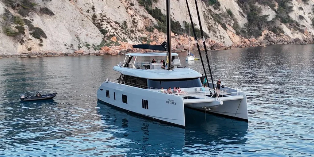 SHADES OF GREY Luxury Sailing Catamaran Charter Sunreef 80