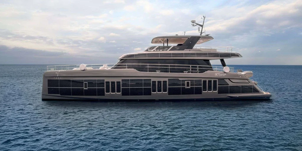 TESNI Luxury Motor Catamaran Charter Sunreef 80 Eco Power